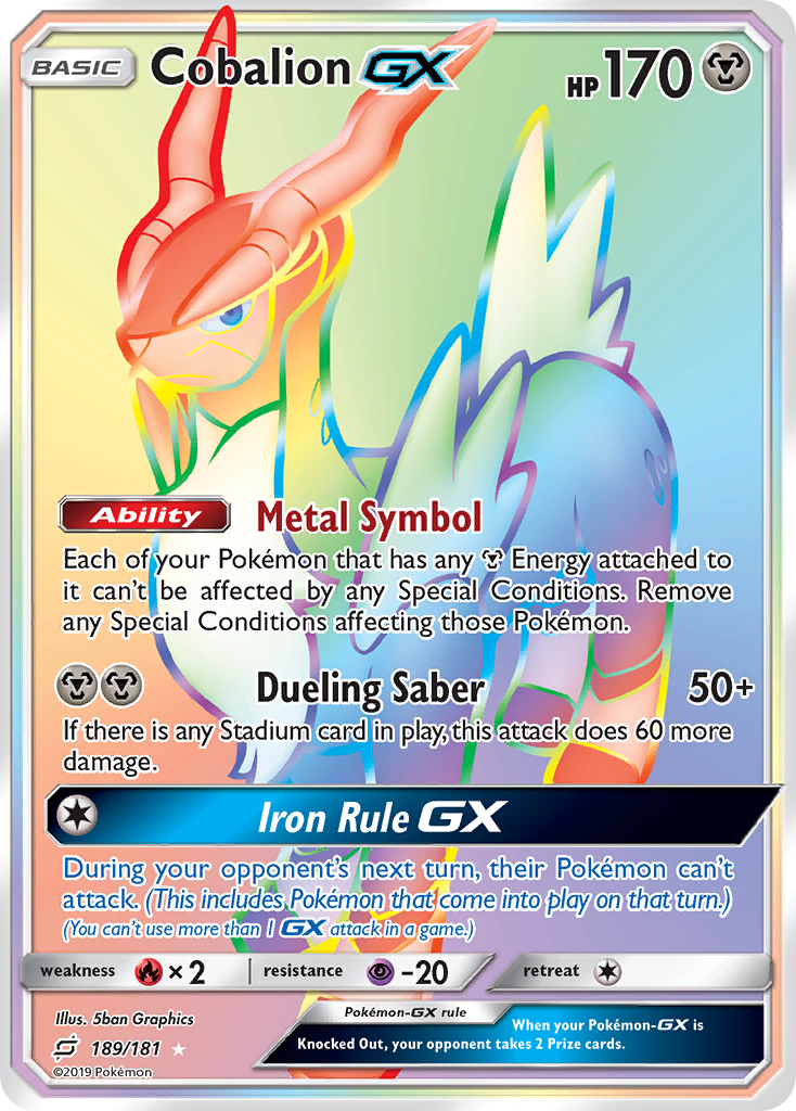 Cobalion GX (189/181) [Sun & Moon: Team Up] | North of Exile Games