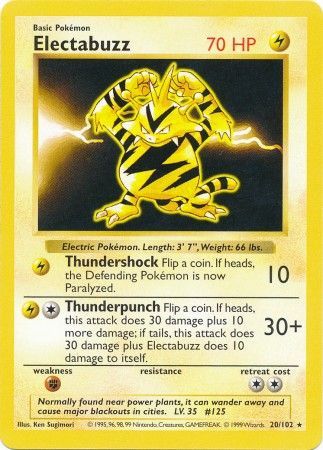 Electabuzz (20/102) [Base Set Shadowless Unlimited] | North of Exile Games