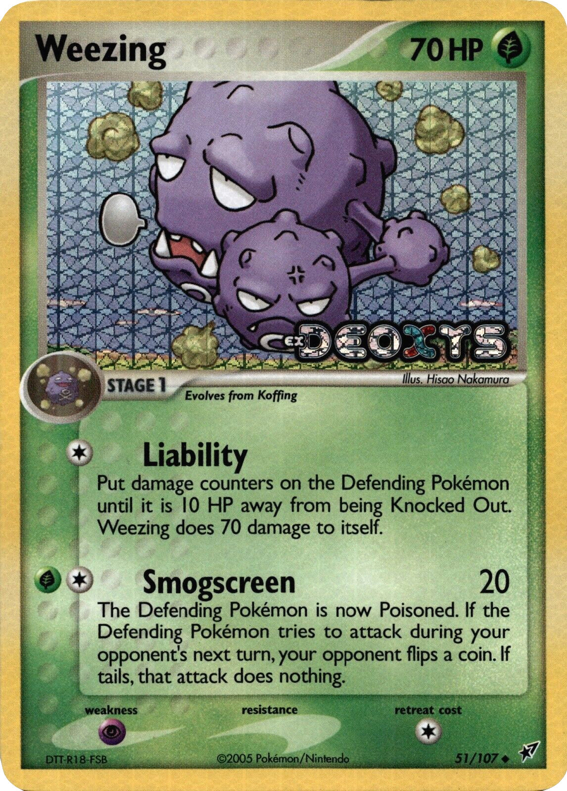 Weezing (51/107) (Stamped) [EX: Deoxys] | North of Exile Games