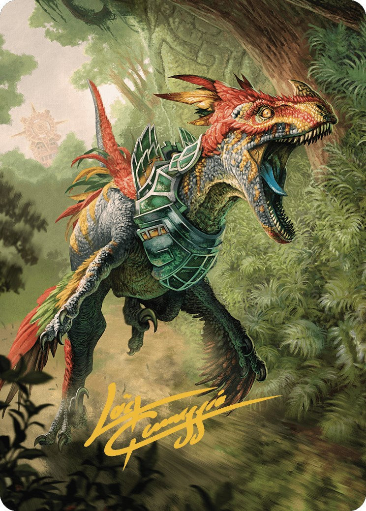 Dinosaur Token Art Card (Gold-Stamped Signature) [The Lost Caverns of Ixalan Art Series] | North of Exile Games