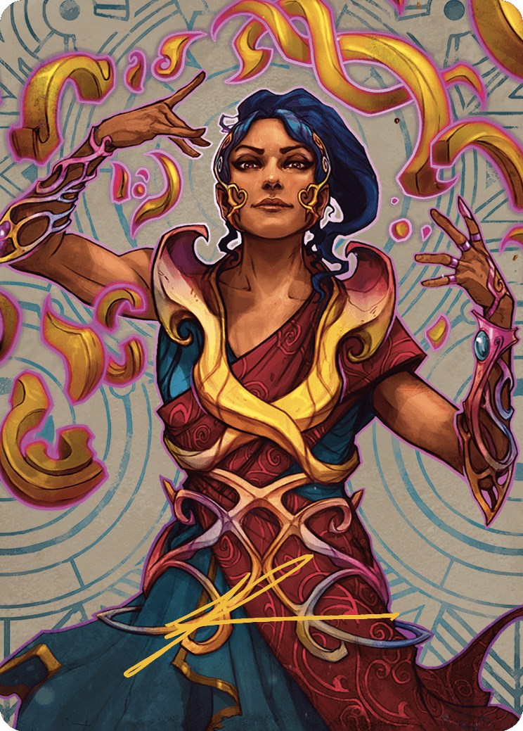 Saheeli, the Sun's Brilliance Art Card (Gold-Stamped Signature) [The Lost Caverns of Ixalan Art Series] | North of Exile Games