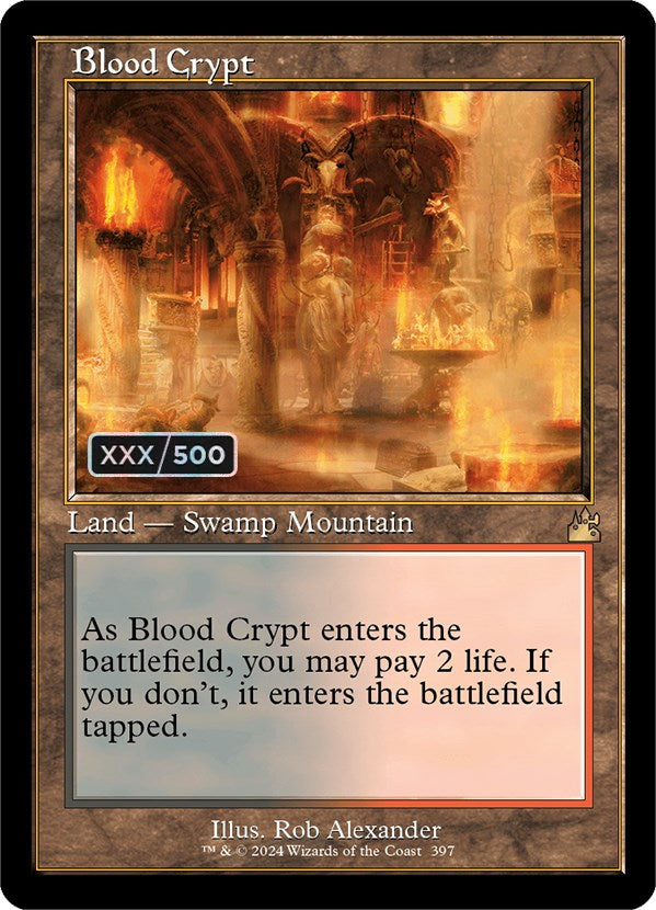 Blood Crypt (Retro) (Serialized) [Ravnica Remastered] | North of Exile Games