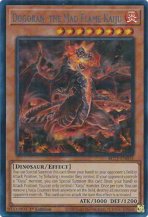 Dogoran, the Mad Flame Kaiju (Silver) [BLC1-EN033] Ultra Rare | North of Exile Games