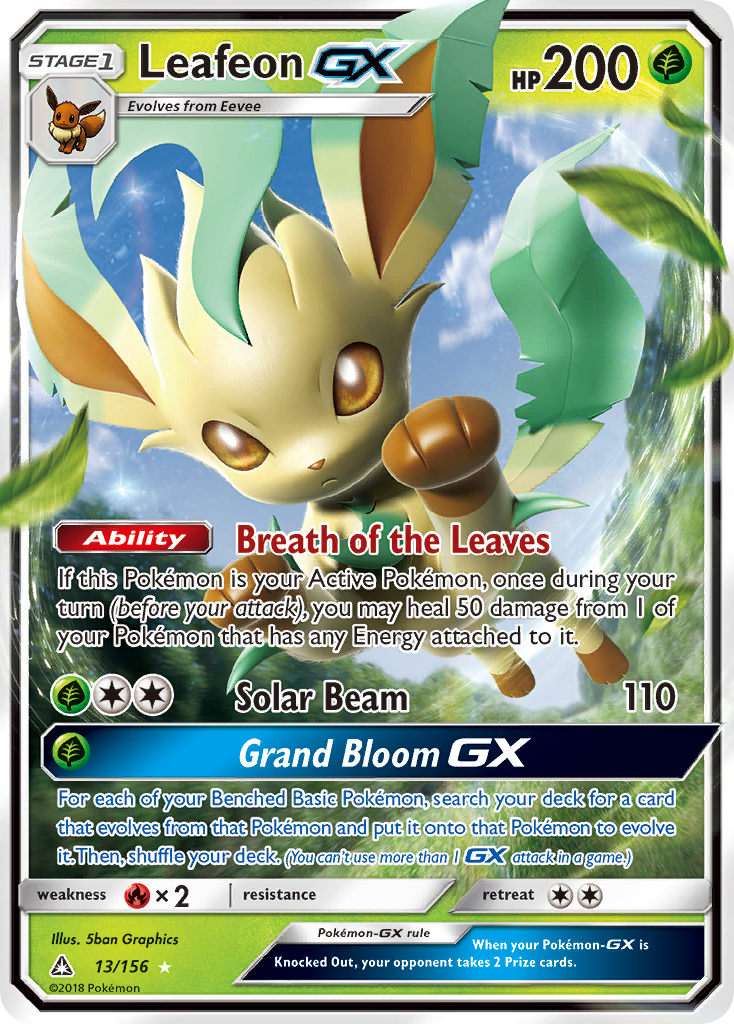 Leafeon GX (13/156) [Sun & Moon: Ultra Prism] | North of Exile Games
