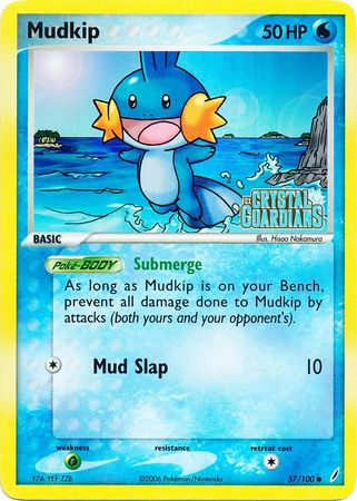 Mudkip (57/100) (Stamped) [EX: Crystal Guardians] | North of Exile Games