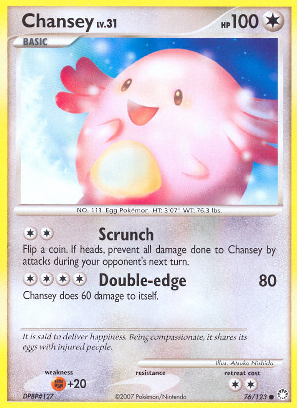 Chansey (76/123) [Diamond & Pearl: Mysterious Treasures] | North of Exile Games