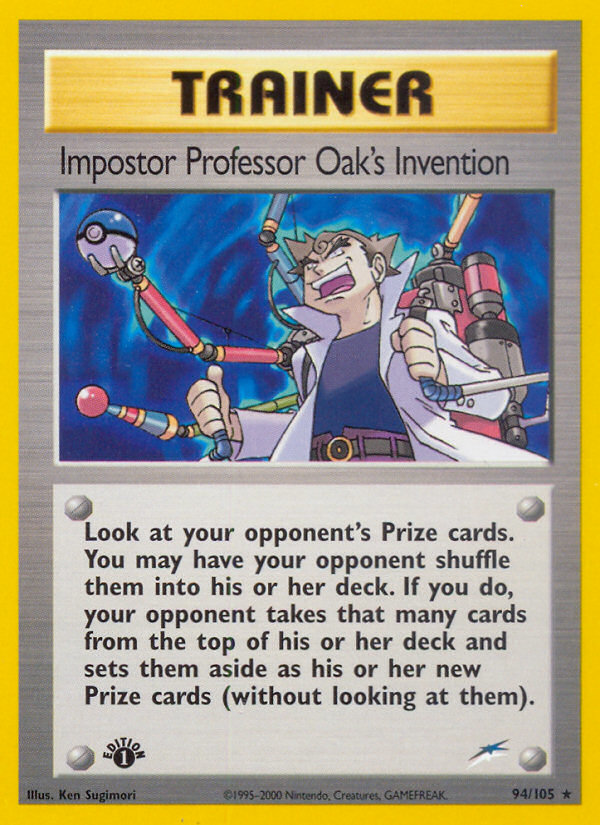 Impostor Professor Oak's Invention (94/105) [Neo Destiny 1st Edition] | North of Exile Games