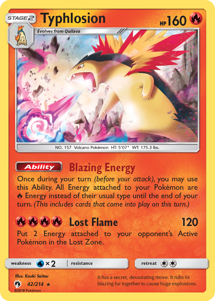 Typhlosion (42/214) [Sun & Moon: Lost Thunder] | North of Exile Games