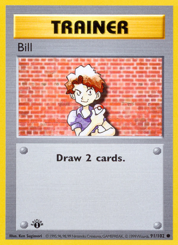 Bill (91/102) (Shadowless) [Base Set 1st Edition] | North of Exile Games