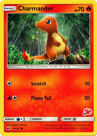 Charmander (18/147) (Charizard Stamp #42) [Battle Academy 2020] | North of Exile Games