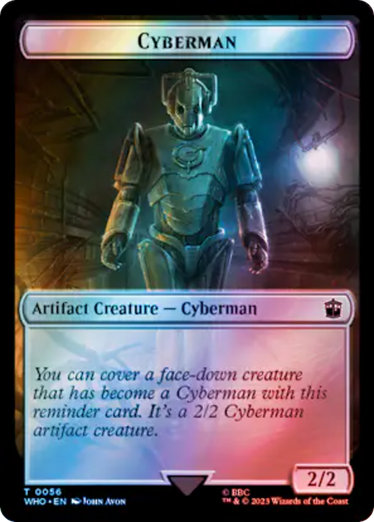 Copy // Cyberman Double-Sided Token (Surge Foil) [Doctor Who Tokens] | North of Exile Games