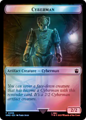 Warrior // Cyberman Double-Sided Token (Surge Foil) [Doctor Who Tokens] | North of Exile Games
