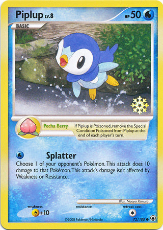 Piplup (72/100) [Countdown Calendar Promos] | North of Exile Games