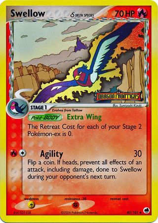 Swellow (40/101) (Delta Species) (Stamped) [EX: Dragon Frontiers] | North of Exile Games