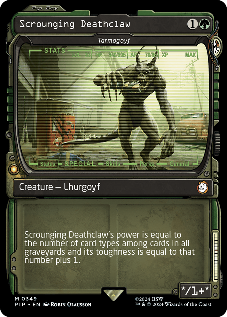 Scrounging Deathclaw - Tarmogoyf (Showcase) [Fallout] | North of Exile Games