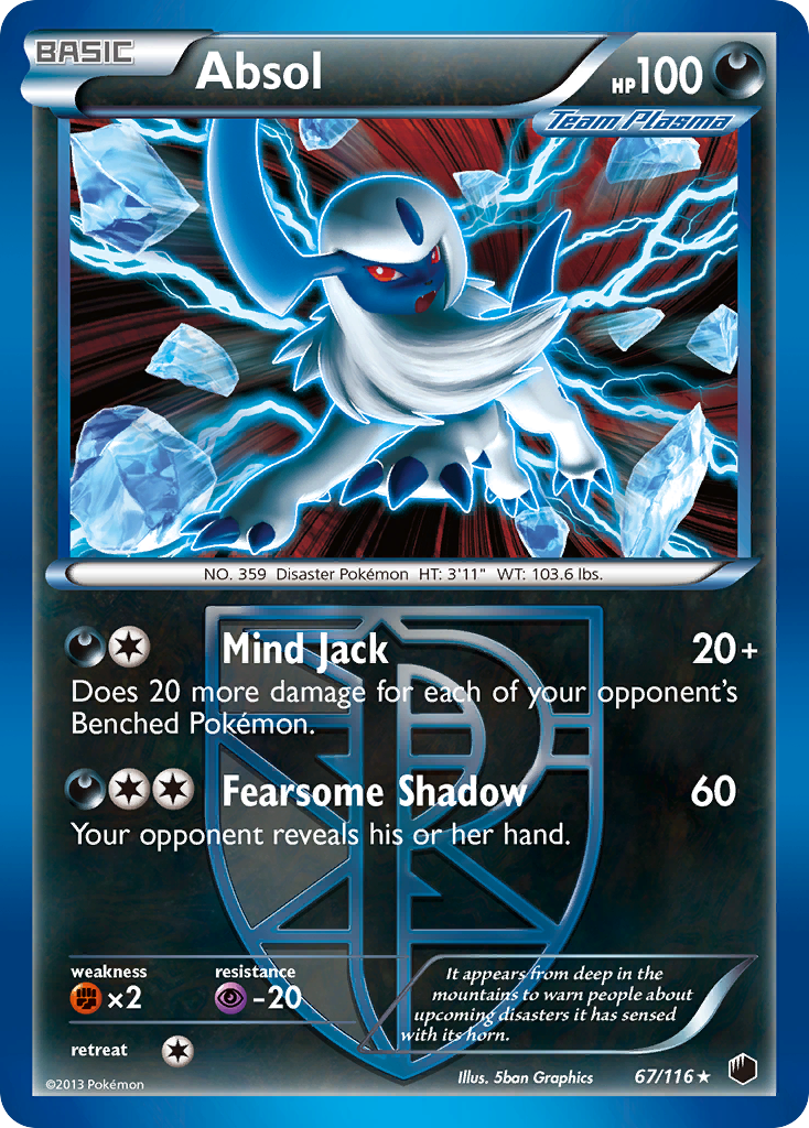 Absol (67/116) [Black & White: Plasma Freeze] | North of Exile Games