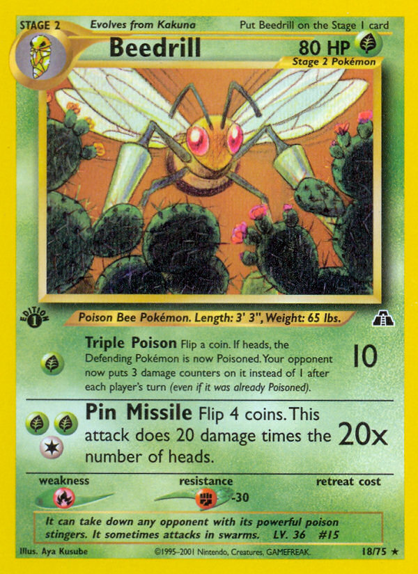 Beedrill (18/75) [Neo Discovery 1st Edition] | North of Exile Games