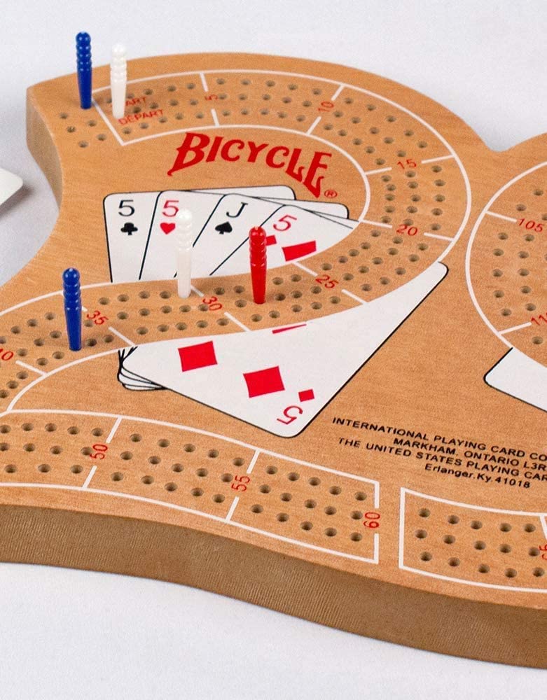 Bicycle 29 cribbage board w/pegs | North of Exile Games