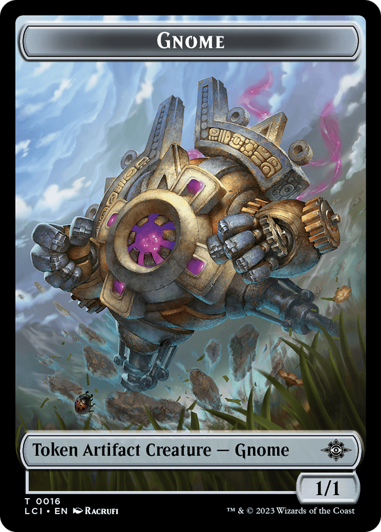 Gnome // Golem Double-Sided Token [The Lost Caverns of Ixalan Tokens] | North of Exile Games