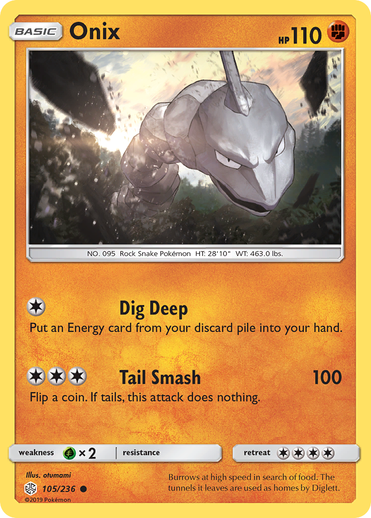 Onix (105/236) [Sun & Moon: Cosmic Eclipse] | North of Exile Games
