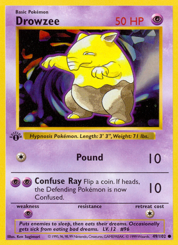 Drowzee (49/102) (Shadowless) [Base Set 1st Edition] | North of Exile Games