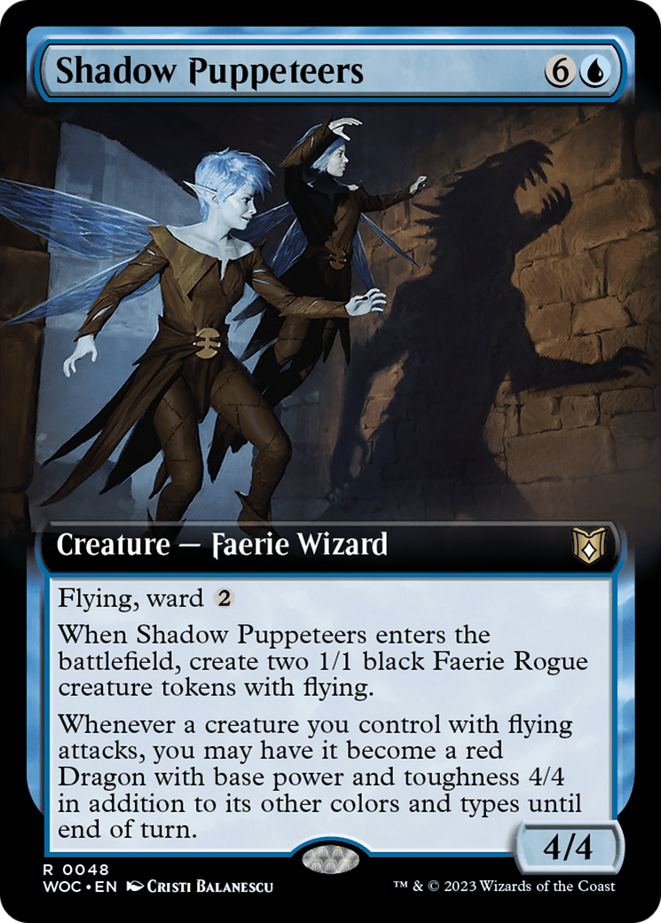 Shadow Puppeteers (Extended Art) [Wilds of Eldraine Commander] | North of Exile Games
