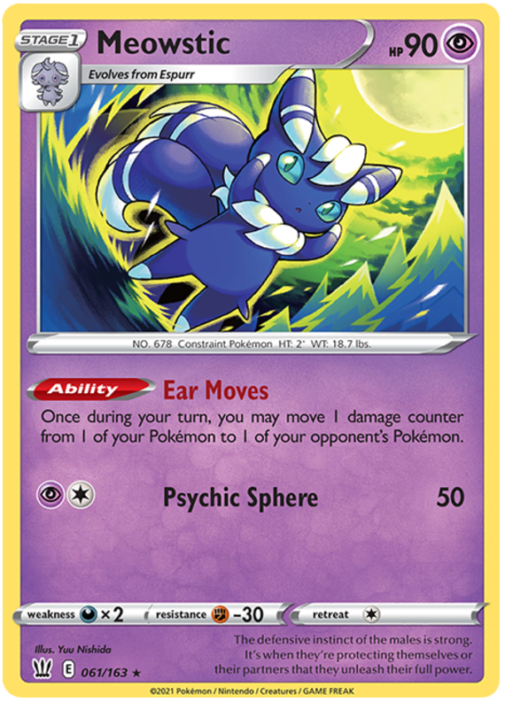 Meowstic (061/163) [Sword & Shield: Battle Styles] | North of Exile Games