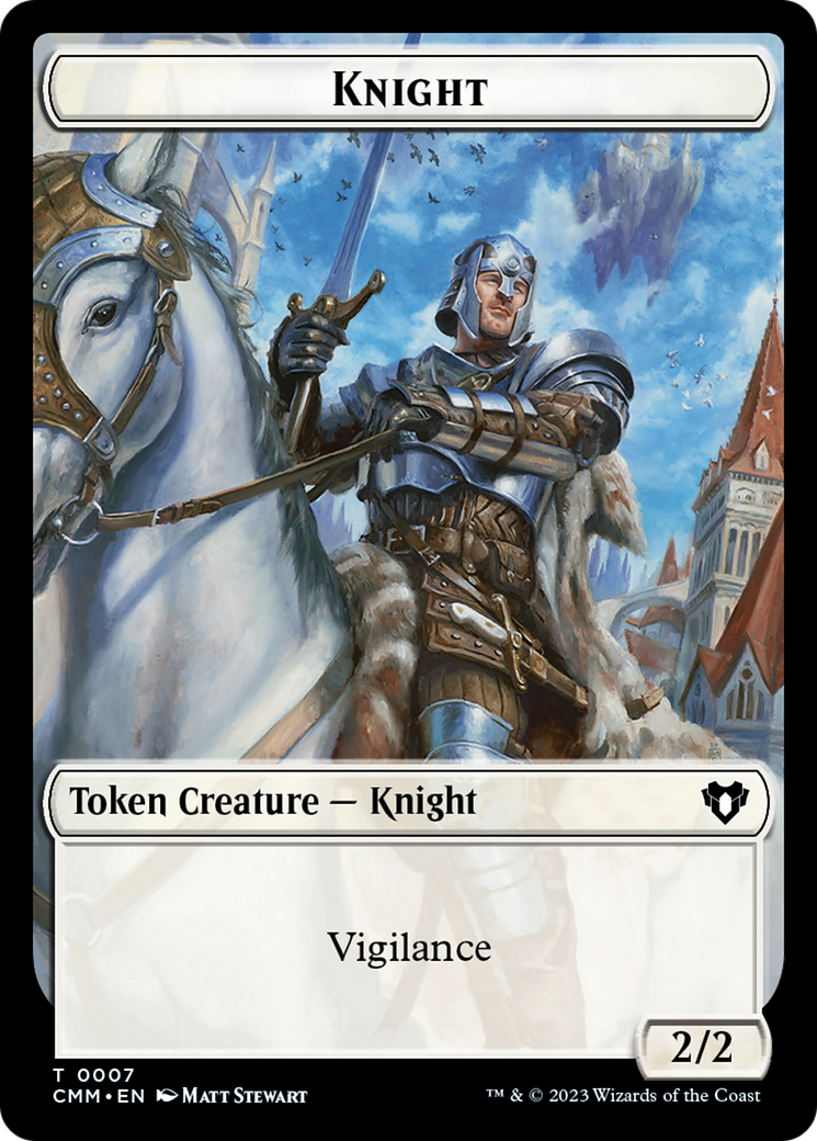 Knight Token [Commander Masters Tokens] | North of Exile Games
