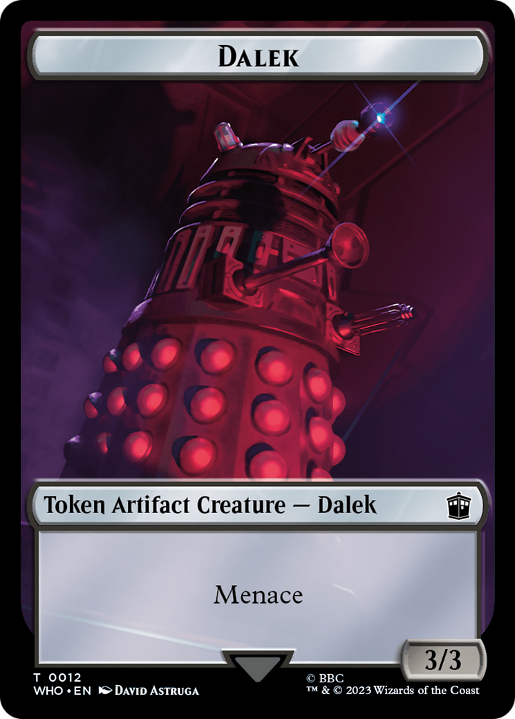 Dalek // Cyberman Double-Sided Token [Doctor Who Tokens] | North of Exile Games