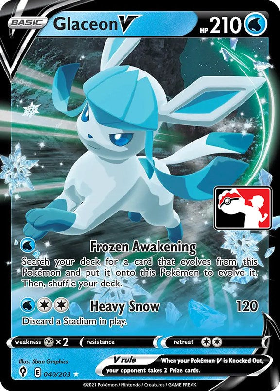 Glaceon V (040/203) [Prize Pack Series One] | North of Exile Games
