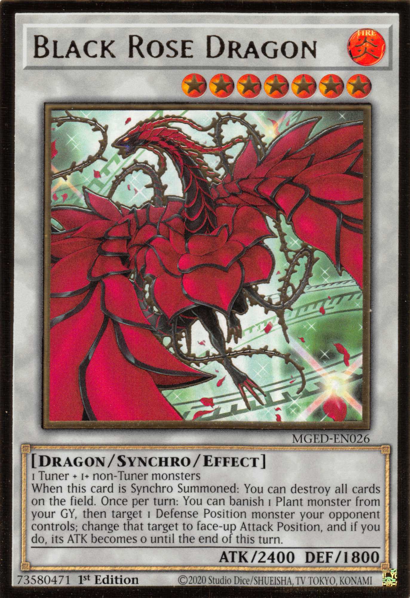 Black Rose Dragon (Alternate Art) [MGED-EN026] Gold Rare | North of Exile Games