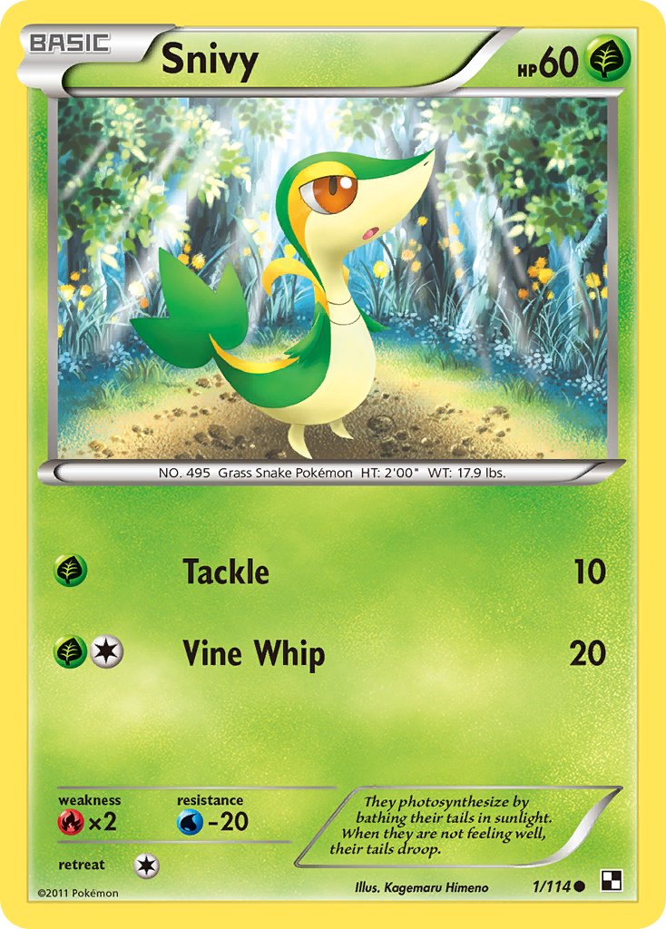 Snivy (1/114) (Cosmos Holo) [Black & White: Base Set] | North of Exile Games