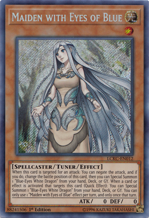 Maiden with Eyes of Blue [LCKC-EN012] Secret Rare | North of Exile Games