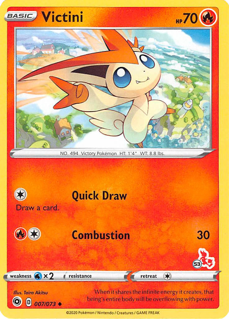 Victini (007/073) (Cinderace Stamp #53) [Battle Academy 2022] | North of Exile Games