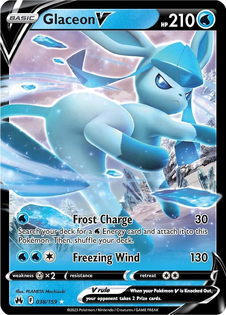 Glaceon V (038/159) [Sword & Shield: Crown Zenith] | North of Exile Games