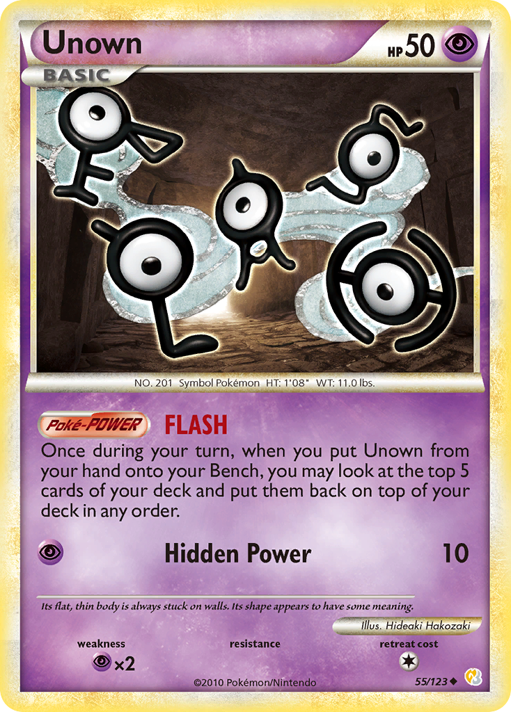 Unown (55/123) [HeartGold & SoulSilver: Base Set] | North of Exile Games