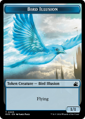 Bird // Bird Illusion Double-Sided Token [Ravnica Remastered Tokens] | North of Exile Games
