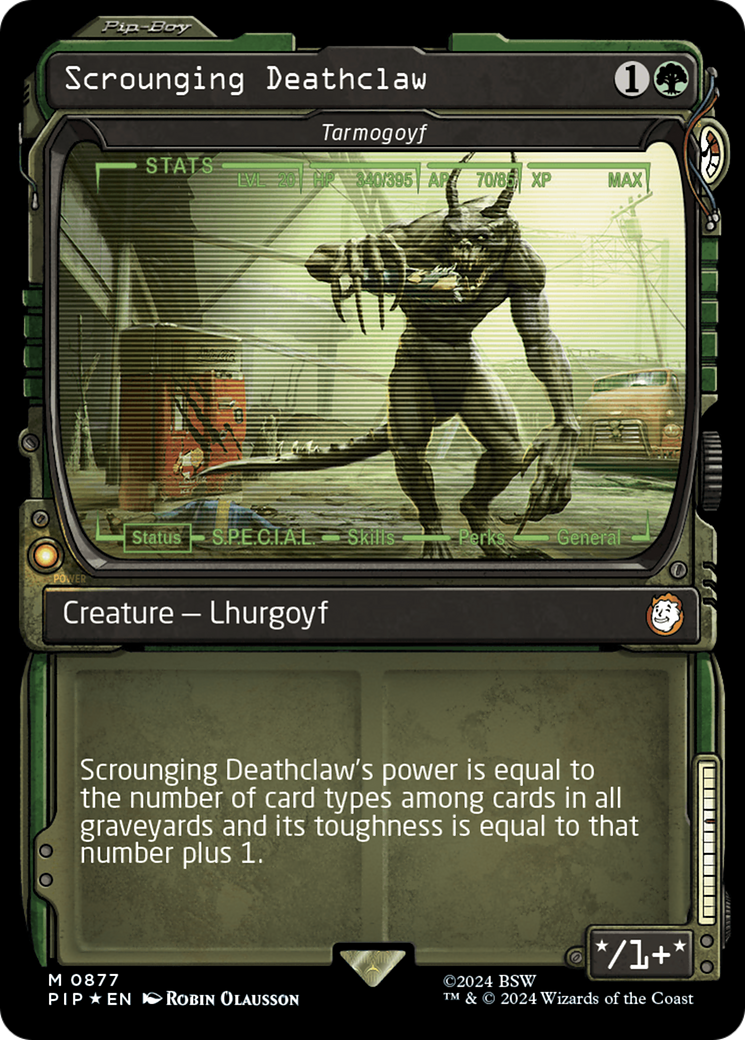 Scrounging Deathclaw - Tarmogoyf (Showcase) (Surge Foil) [Fallout] | North of Exile Games