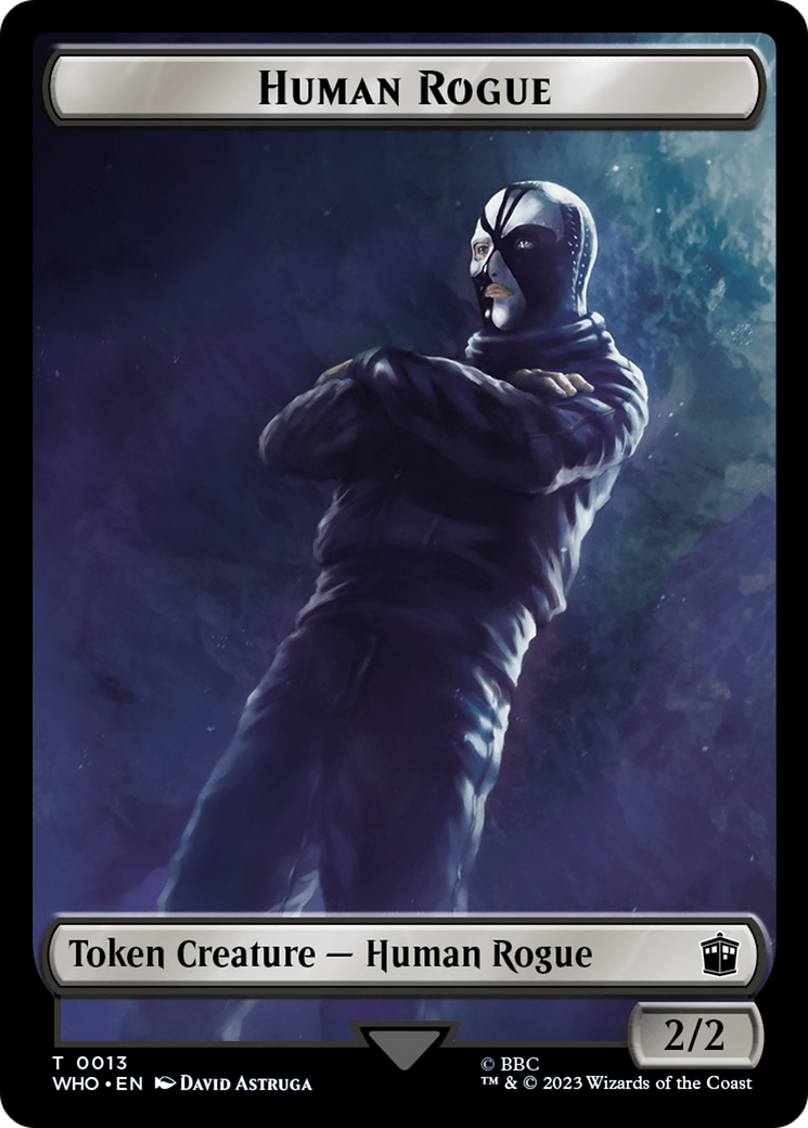 Human Rogue // Clue (0022) Double-Sided Token [Doctor Who Tokens] | North of Exile Games