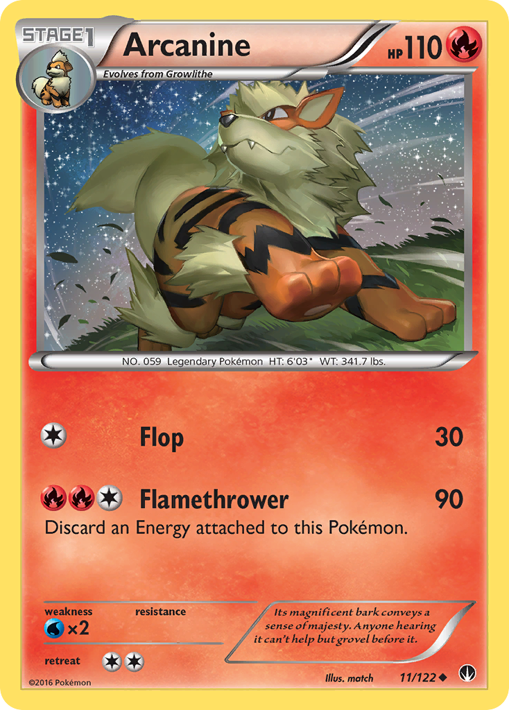 Arcanine (11/122) [XY: BREAKpoint] | North of Exile Games