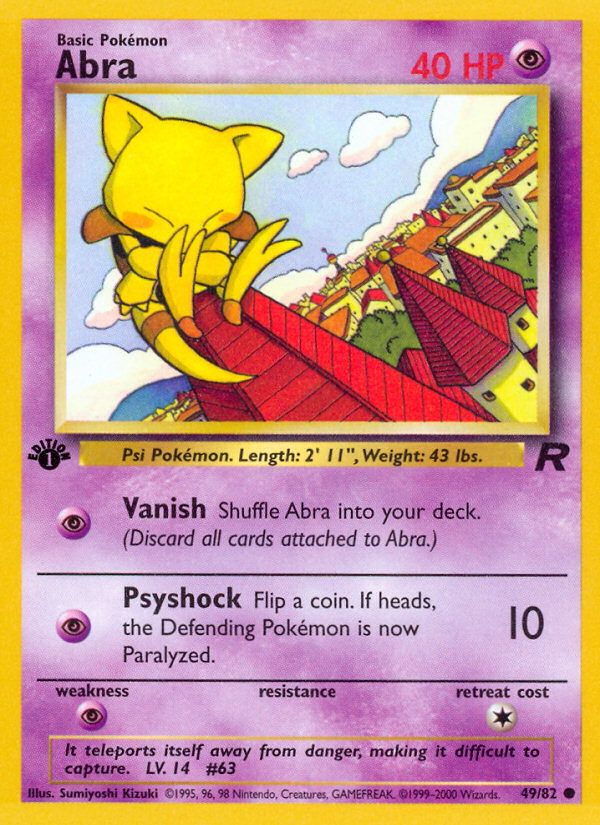 Abra (49/82) [Team Rocket 1st Edition] | North of Exile Games