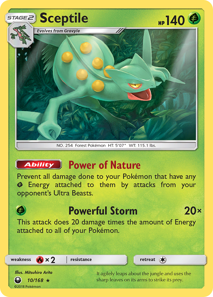 Sceptile (10/168) [Sun & Moon: Celestial Storm] | North of Exile Games