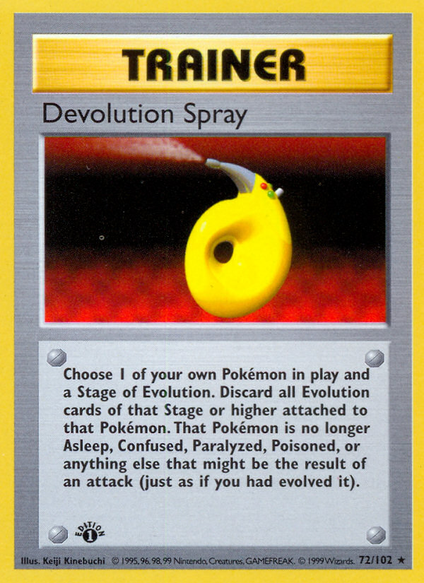 Devolution Spray (72/102) (Shadowless) [Base Set 1st Edition] | North of Exile Games