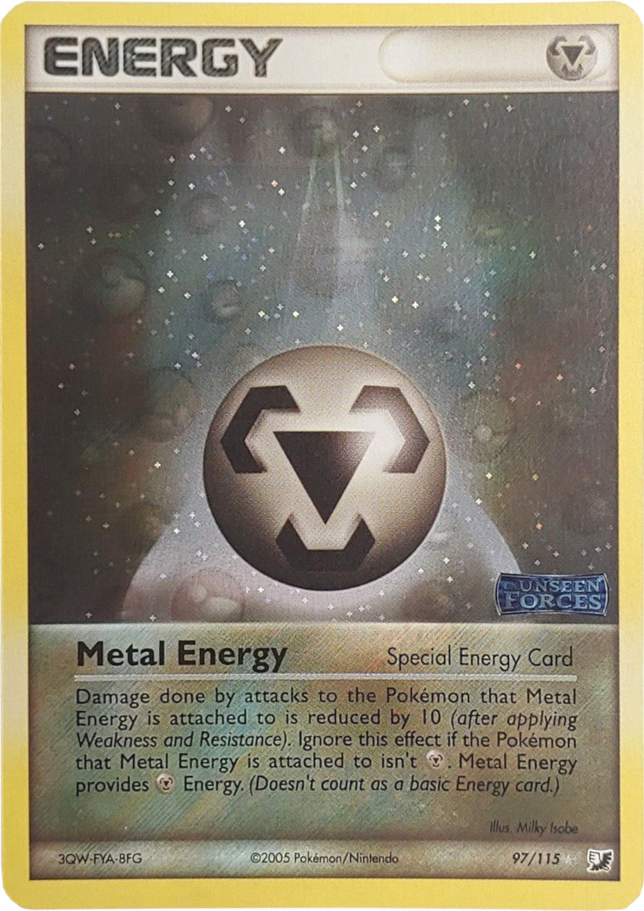 Metal Energy (97/115) (Stamped) [EX: Unseen Forces] | North of Exile Games