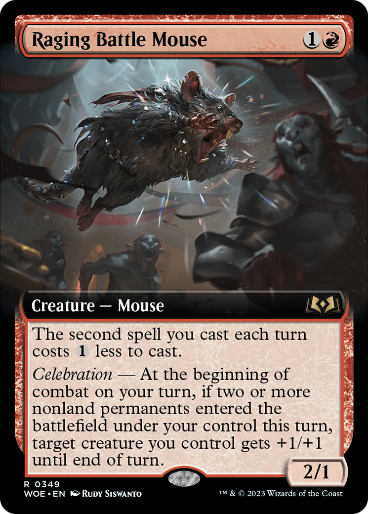 Raging Battle Mouse (Extended Art) [Wilds of Eldraine] | North of Exile Games