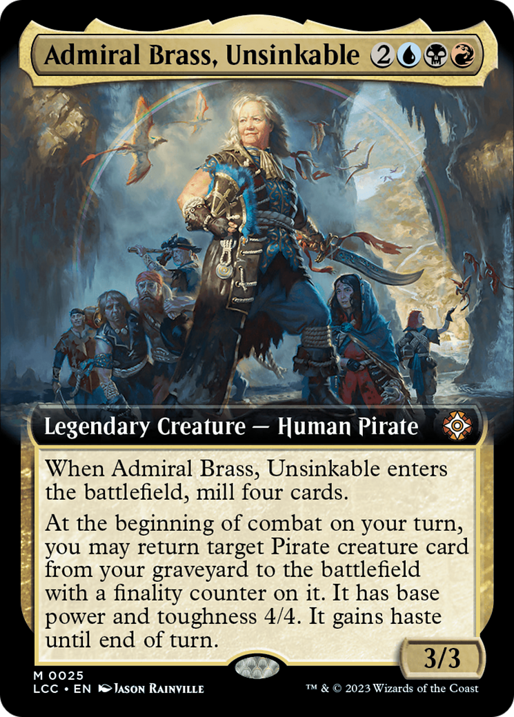 Admiral Brass, Unsinkable (Extended Art) [The Lost Caverns of Ixalan Commander] | North of Exile Games