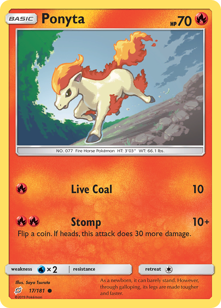 Ponyta (17/181) [Sun & Moon: Team Up] | North of Exile Games
