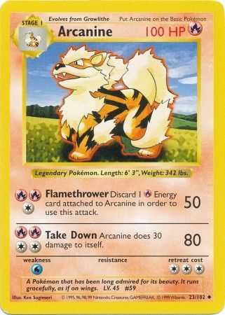 Arcanine (23/102) [Base Set Shadowless Unlimited] | North of Exile Games