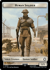 Treasure (0018) // Human Soldier Double-Sided Token [Fallout Tokens] | North of Exile Games