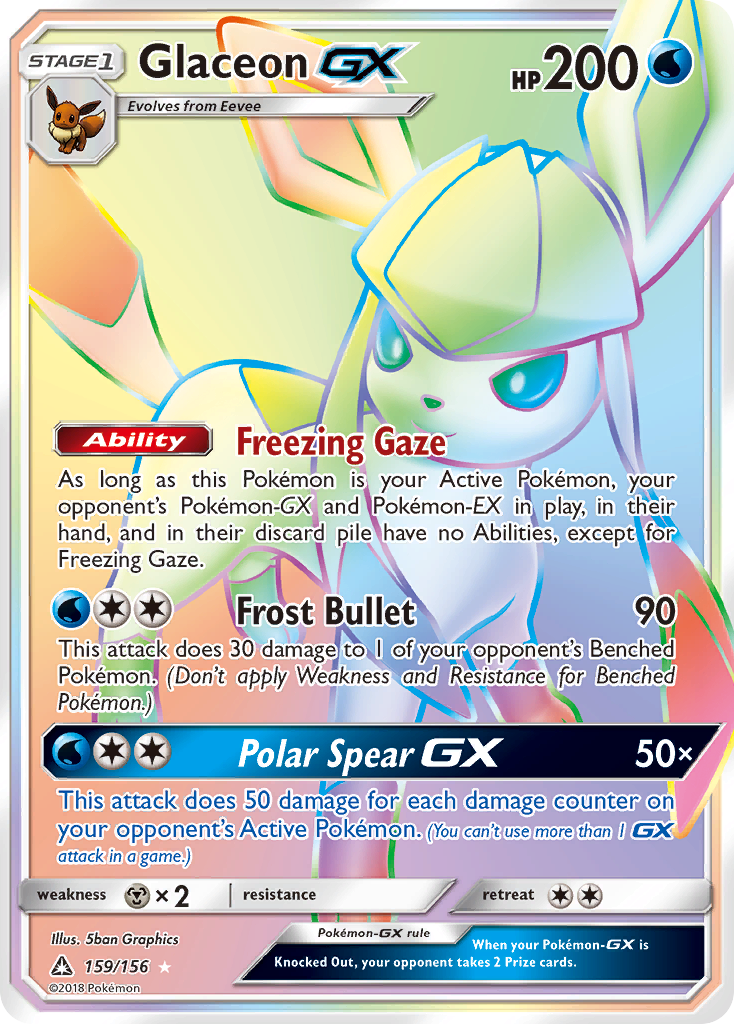 Glaceon GX (159/156) [Sun & Moon: Ultra Prism] | North of Exile Games